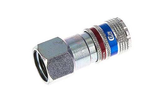 [CLS7-F-SB-SE-C-012] Acero/latón DN 7.6 (7.2 Euro) Acoplamiento de aire de seguridad Enchufe G 1/2 pulgada Hembra