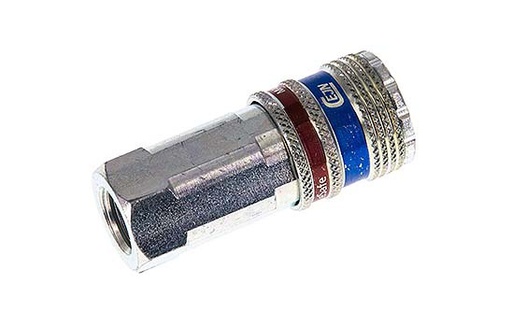 [CLS7-F-SB-SE-C-014] Acero/latón DN 7.6 (7.2 Euro) Acoplamiento de aire de seguridad Enchufe G 1/4 pulgada Hembra