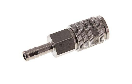 [CLS7-H-S-SV-BL-8] Acero inoxidable DN 7,8 Racor de acoplamiento de aire 8 mm Pilar de manguera Doble cierre