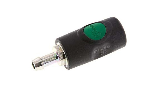 [CLS7-H-C-SEP-10] Matériau composite DN 7.4 Raccord pneumatique de sécurité Douille avec bouton-poussoir Colonne de tuyau 10 mm