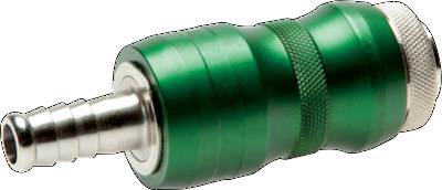 [CLS7-H-BN-SES-10] Nickel-plated Brass DN 7.8 Safety Air Coupling Socket with Slide Sleeve 10 mm Hose Pillar