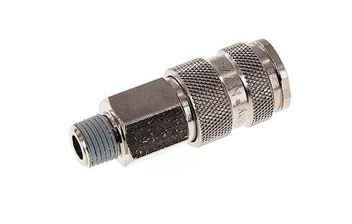 [CLS7-M-STN-BL-014] Acero endurecido DN 7.8 Acoplamiento de aire R 1/4 pulgada Macho