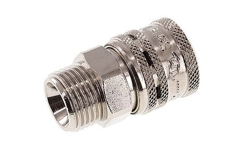 [CLS7-M-EN-SE-012] Acero DN 7.2 (Euro) Acoplamiento de aire de seguridad Enchufe G 1/2 pulgada Macho