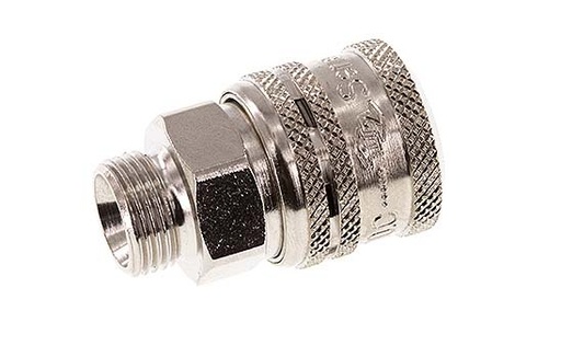 [CLS7-M-EN-SE-038] Acero DN 7.2 (Euro) Acoplamiento de aire de seguridad Enchufe G 3/8 pulgadas Macho