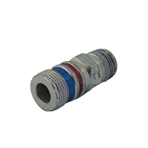 [CLS7-M-SB-SE-C-012] Acero/latón DN 7.6 (7.2 Euro) Acoplamiento de aire de seguridad R 1/2 pulgada Macho