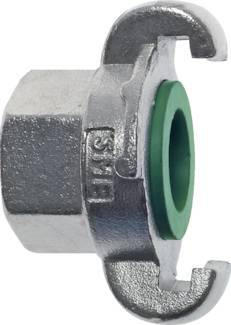 [CL42-15-F-SF-038] Stainless Steel DN 15 DIN 3489 Twist Claw Coupling Rp 3/8'' Female
