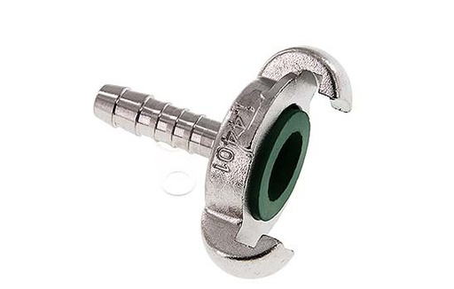 [CL42-6-H-SF-10] Stainless Steel DN 6.5 DIN 3489 Twist Claw Coupling 10 mm Hose Barb