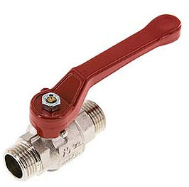 [BL2BN-M-MM-012] Vanne à boisseau sphérique en laiton à 2 voies, filetage mâle 1/2 pouce