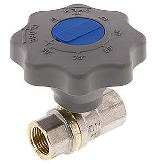 [BL2BN-M-SCL-DWGA-012] Rp 1/2 inch Soft Close Hand Wheel Gas and Water 2-Way Brass Ball Valve