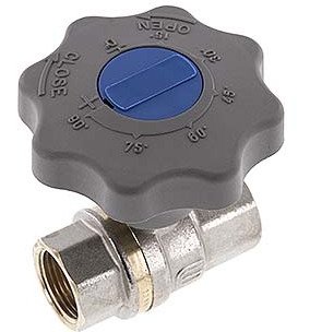 [BL2BN-M-SCL-DWGA-034] Rp 3/4 inch Soft Close Hand Wheel Gas and Water 2-Way Brass Ball Valve