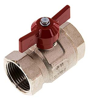 [BL2BN-M-SD-NK-100] G 1 inch Butterfly Handle Compact 2-Way Brass Ball Valve