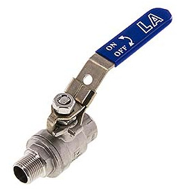 [BL2SH-M-63-MF-038] Válvula de bola de acero inoxidable de 2 vías macho a hembra R/Rp 3/8 pulgadas PN 63