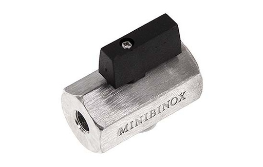 [BL2SH-MM-018] G 1/8 inch 2-Weg Rvs Mini-Kogelkraan 25 Bar