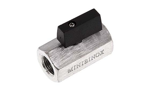 [BL2SH-MM-038] Mini vanne à boisseau sphérique G 3/8 pouce à 2 voies en acier inoxydable 25 Bar