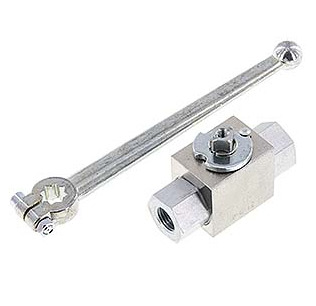 [BL2E-MHY-014] G 1/4 inch 2-Weg Hydraulische Stalen Kogelkraan