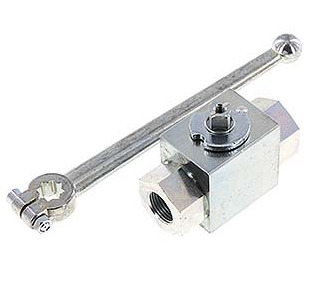 [BL2E-MHY-038] G 3/8 inch 2-Weg Hydraulische Stalen Kogelkraan