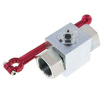 [BL2E-MHY-114] Robinet à boisseau sphérique hydraulique en acier à 2 voies de 1-1/4 pouce G