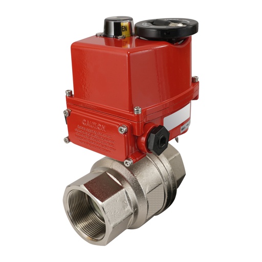[BL2BA-014-AG-540-B-DPS] G 1/4 pulgada 2 vías latón Válvula de bola eléctrica modulante 24 V CA/CC