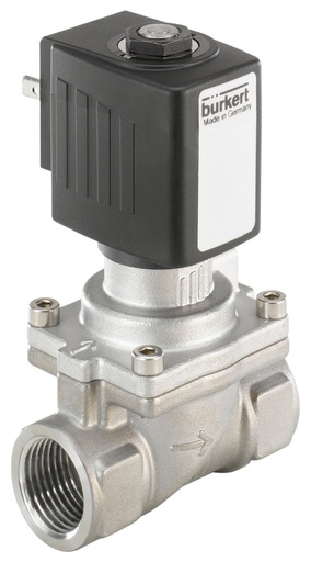 [236982] Solenoid Valve G3/4'' NC Stainless steel FKM 0.2-16bar/3-232psi 110VAC Anti-Waterhammer 6281 236982