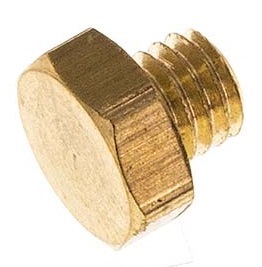 [FL1-M-B-M5-E] M5 Brass Closing plug with Outer Hex 16 Bar
