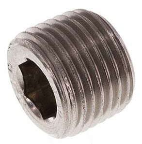 [FL1-M-S-114R-I-W] 1 1/4'' Stainless steel Closing plug with Inner Hex without collar 40 Bar