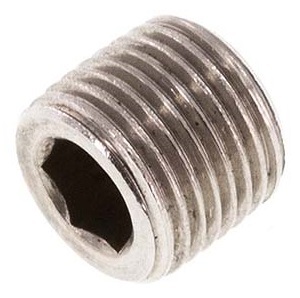 [FL1-M-ST-012G-I-W] G 1/2'' Stainless steel Closing plug with Inner Hex without collar 40 Bar