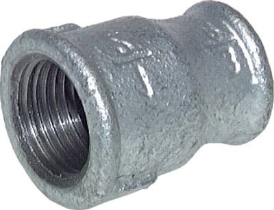 [FL2S-F-IZ-200R-100R] Rp 2'' x Rp 1'' Zinc plated Cast iron Round Socket 25 Bar
