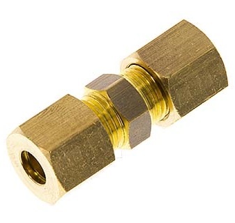[FL2S-O-B-04] 4mm Brass Straight Compression Fitting 150 Bar DIN EN 1254-2