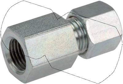 [FL2S-FC-EZ-038G-12-L] G 3/8'' x 12L Acier zingué Anneau de coupe droit 315 Barre DIN 2353