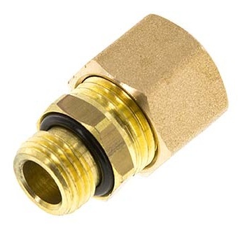 [FL2S-MO-BN-012G-14] G 1/2'' Male x 14mm Brass Straight Compression Fitting with NBR Seal 89 Bar DIN EN 1254-2