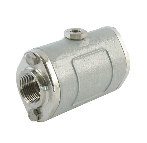 [PVLAL-P-AR-034] 3/4 inch Aluminum Pneumatic Pinch Valve with Rubber Sleeve - Abrasion Resistant