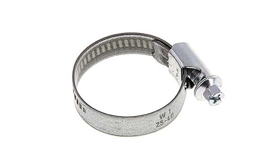 [SL-E-27-12-N] abrazadera de manguera de 16 - 27 mm con banda de acero galvanizado de 12 mm - Norma