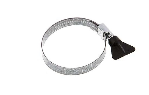 [SL-E-60-12-BH-N] 40 - 60 mm Hose Clamp with a Galvanised Steel 12 mm band With Butterfly Handle - Norma