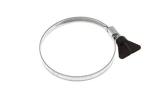 [SL-E-100-9-BH-N] 80 - 100 mm Hose Clamp with a Galvanised Steel 9 mm band With Butterfly Handle - Norma