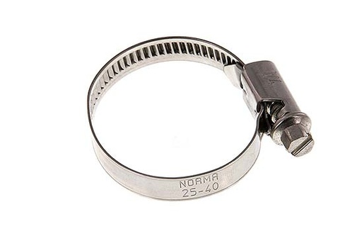 [SL-SM-32-9-N] 20 - 32 mm Schlauchschelle mit 9 mm Band aus Edelstahl 304 - Norma