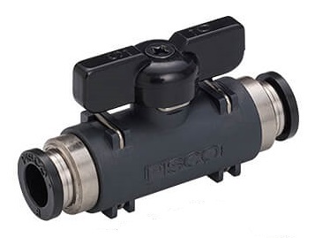 [BVU20-0808] 8mm - 8mm Insteek Rechte 2-Weg Kogelkraan Serie 20