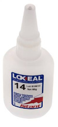 [14-050-LOXEAL] Loxeal Instant Adhesive 50ml Transparent 1-2s Curing Time Surfaces métalliques, plastiques et néoprène/Nbr