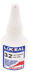 [32-020-LOXEAL] Loxeal Instant Adhesive 20ml Transparent 2-5s Curing Time Metal, Plastic, Neoprene/Nbr, Epdm And Rubber Surfaces