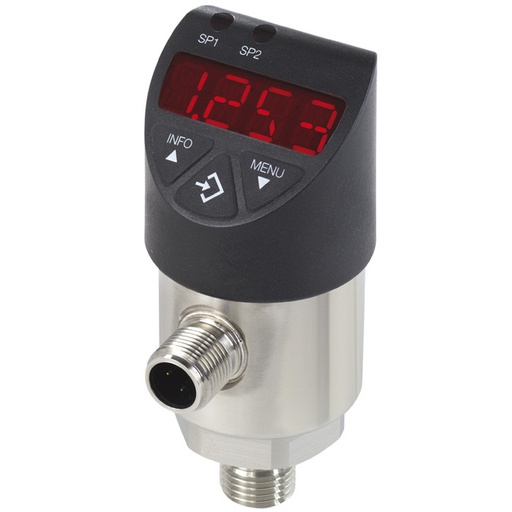 [13226134-IO] 0 à 60bar Acier inoxydable Pressostat électronique Wika G1/4'' 1VDC Connecteur IO-Link 4 broches M12