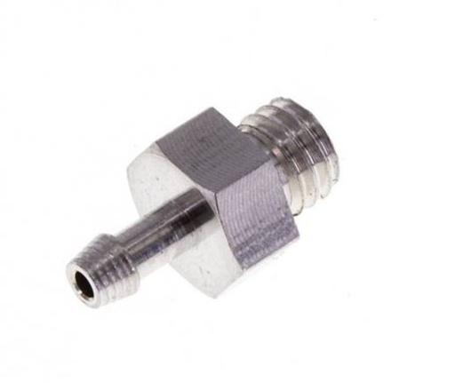 [FL1-M-A-M5-1P3] M5 Male Aluminum Suction Cup Nozzle DN 1.3 SW 7
