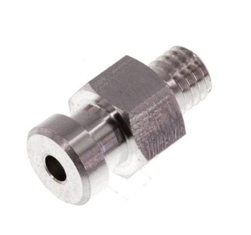 [FL1-M-A-M5-2P4] M5 Male Aluminum Suction Cup Nozzle DN 2.4 SW 8