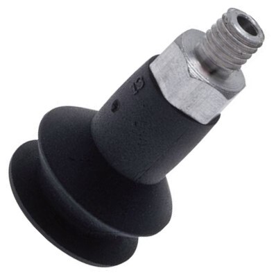 [SCL-B-11-5-C-M-M5] 11mm Bellows CR Black Vacuum Suction Cup M5 Stroke 4.5mm