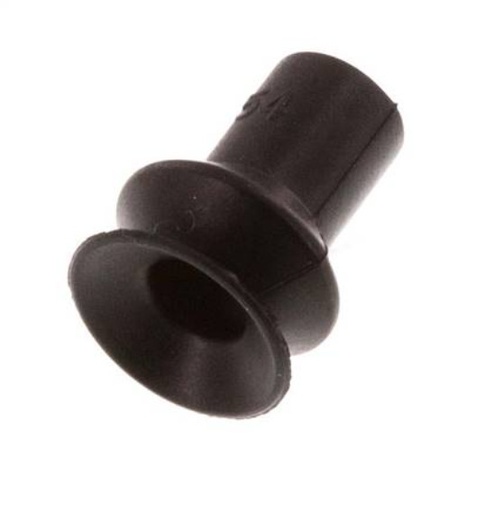 [SCL-B-9-3P5-C] 9mm Bellows CR Black Vacuum Suction Cup Stroke 3.5mm
