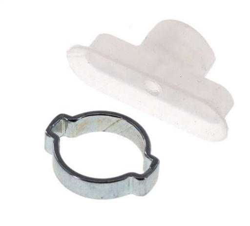 [SCL-OF-30-2-SI] 30x10mm Oval flat Silicone Clear Vacuum Suction Cup Stroke 2mm Ear Clamp