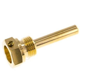 [TWALCU-G-012-063] Copper Alloy G 1/2 Inch Bolt Fix Thermowell for 63mm Stem Max 160°C and 6 Bars